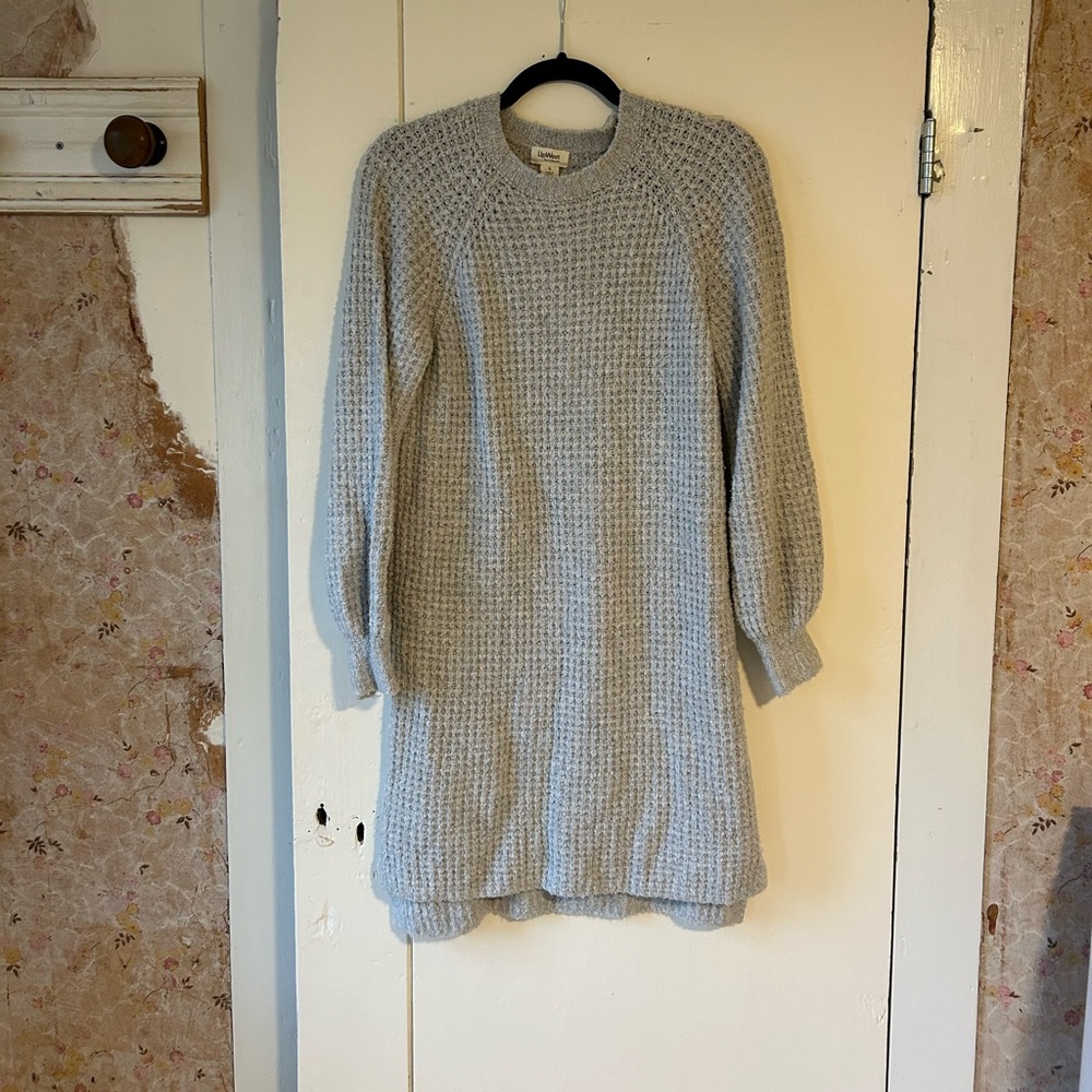 soft waffle knit up west dress